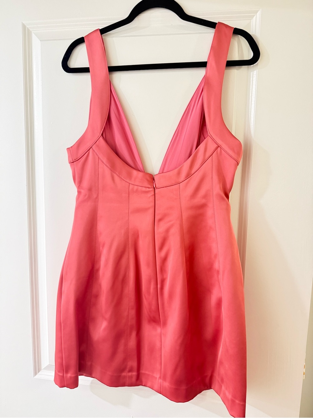 Anthropologie Pink Satin Mini Dress - Picture 3 of 6